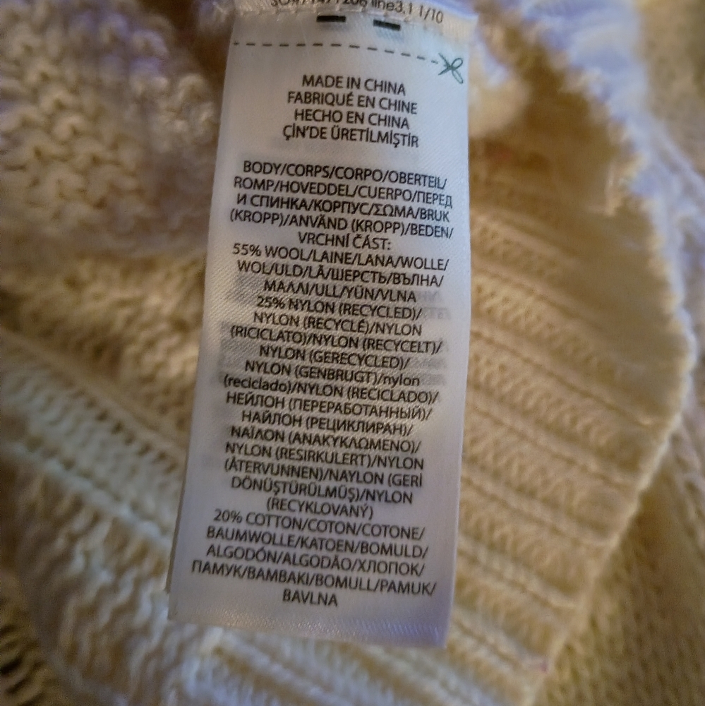 Polo Ralph Lauren Embroidered Floral Chunky Cable Knit Wool Cardigan Sweater - Picture 13 of 16